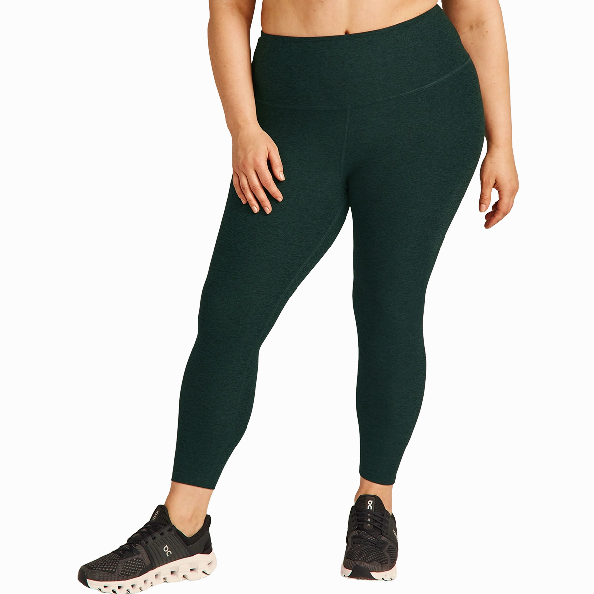 Women's Spacedye High Waisted Midi Legging - Extended Effortless Comfort Wear