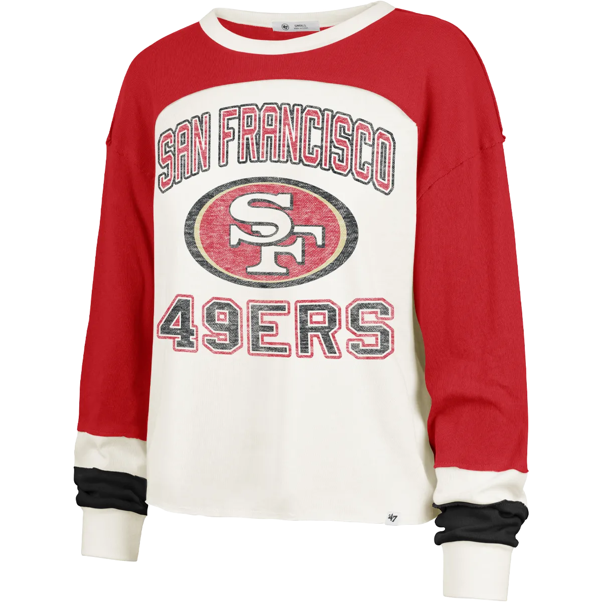 Women's 49ers Double Header Curve Toni Long Sleeve HighVisibility Trim FastDrying Inner Layer