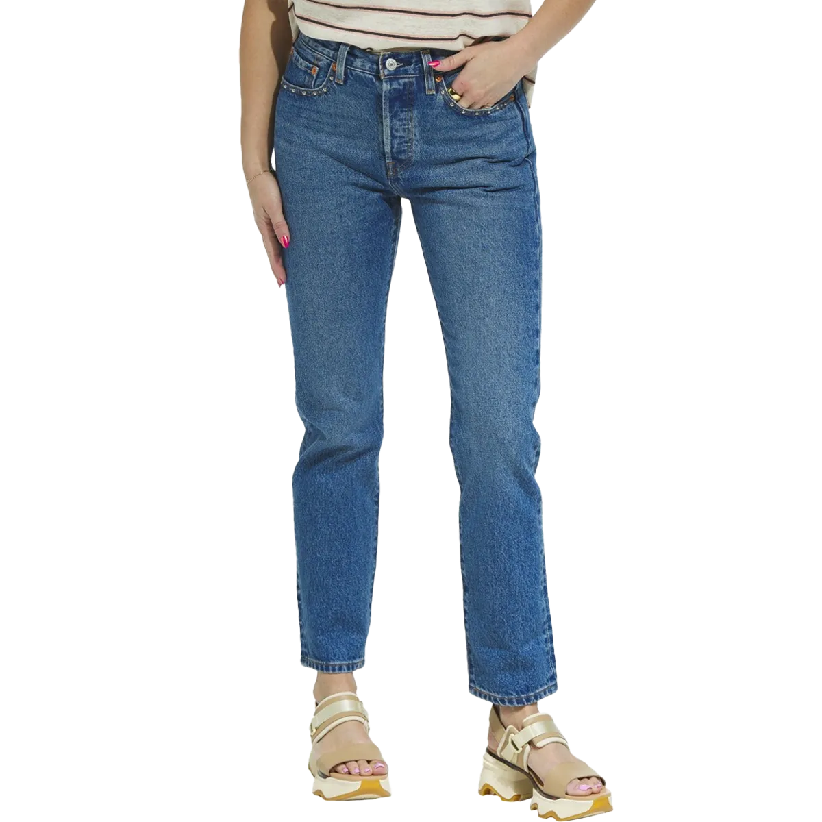 ButterySoftTexture NonSlip Grips Women's 501 Jeans