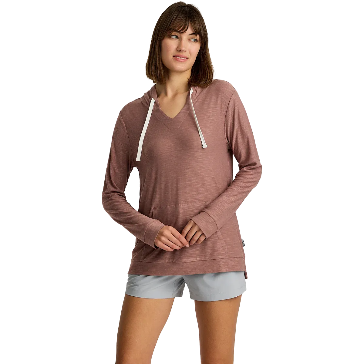 Women's Bamboo Slub Hoodie Lightweight insulation