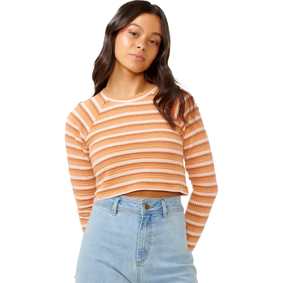 Women's Bobbi Stripe Long Sleeve Silver Glow
