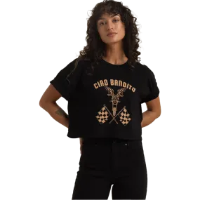 Women's Ciao Cropped Boxy Tee Reflective Safety Accents Sky Cool