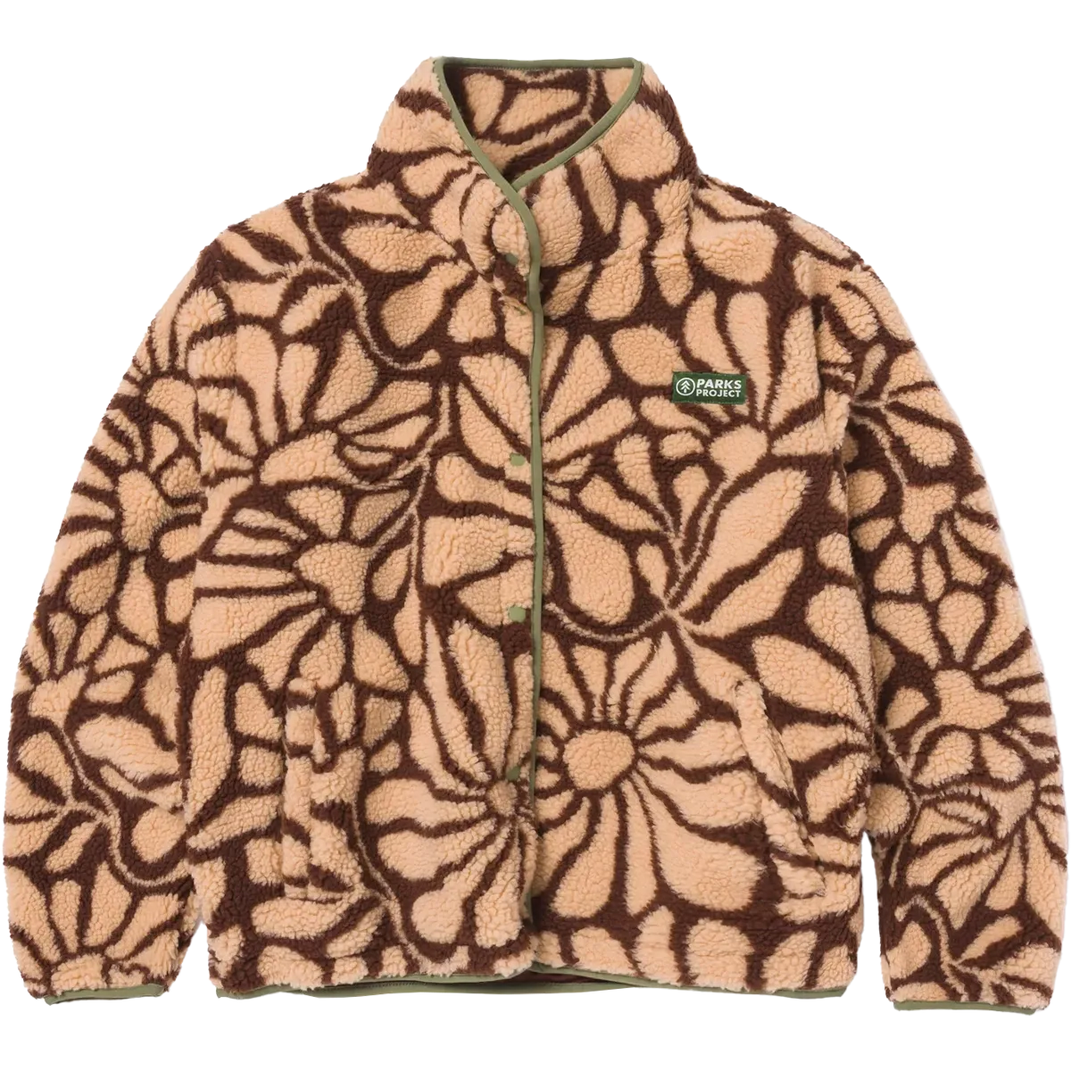 AntibacterialMaterial Busy Glow Women's Desert Wildflowers Fleece Jacket