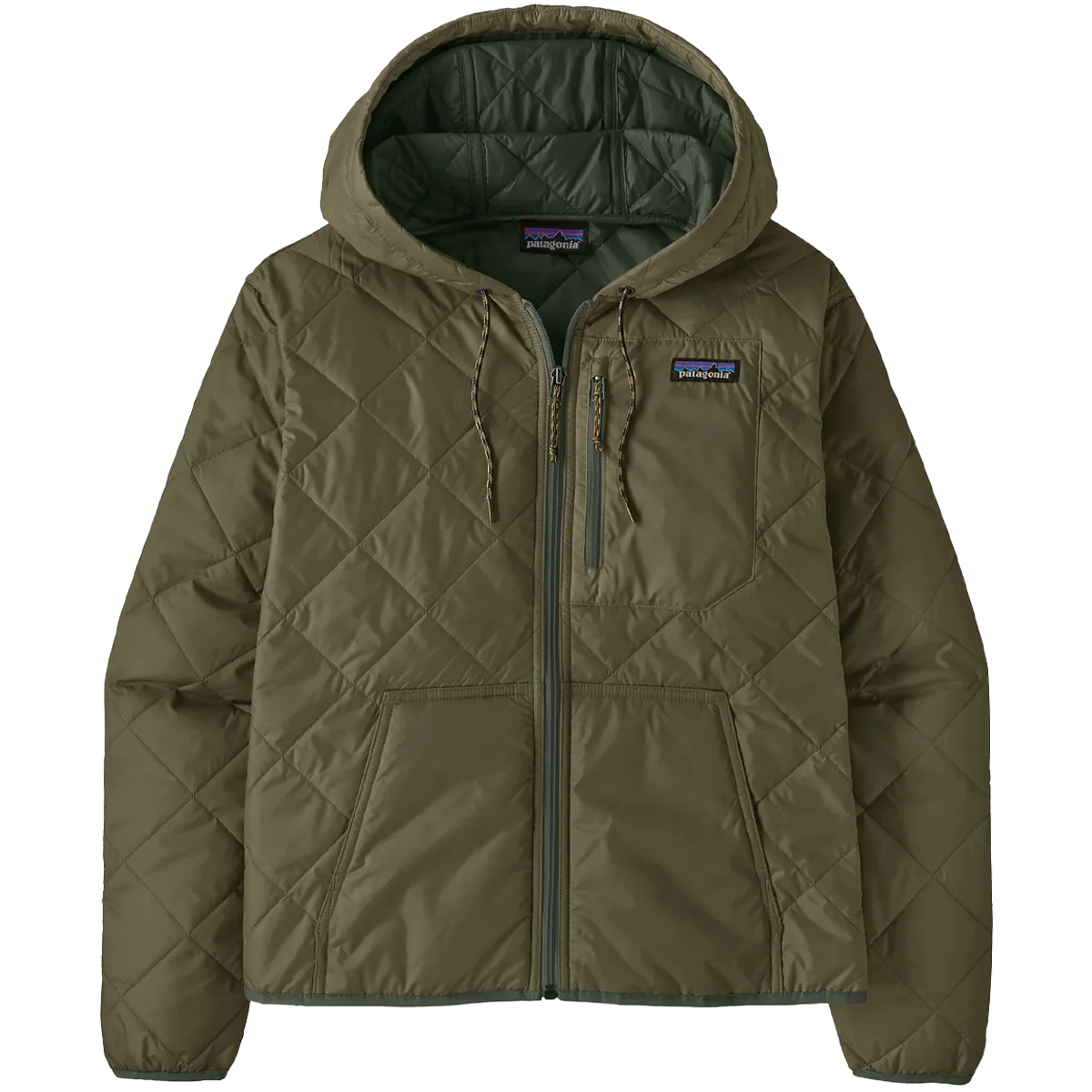 Women's Diamond Quilt Bomber Hoody Convertible Style