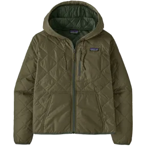 Women's Diamond Quilt Bomber Hoody Convertible Style