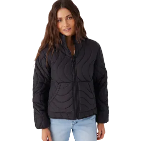 Women's Eden Nylon Wave Quilted Zip Jacket ButterySoftTexture Semi Formal
