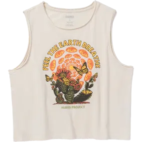 Soft Flow DoubleStitchedSeams Women's Feel the Earth Breathe Butterfly Tank