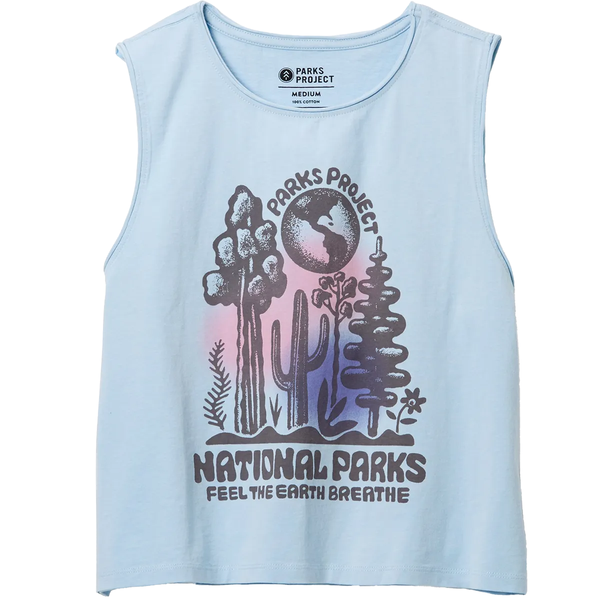 Women's Feel the Earth Breathe Stamped Tank NonIrritatingSeams