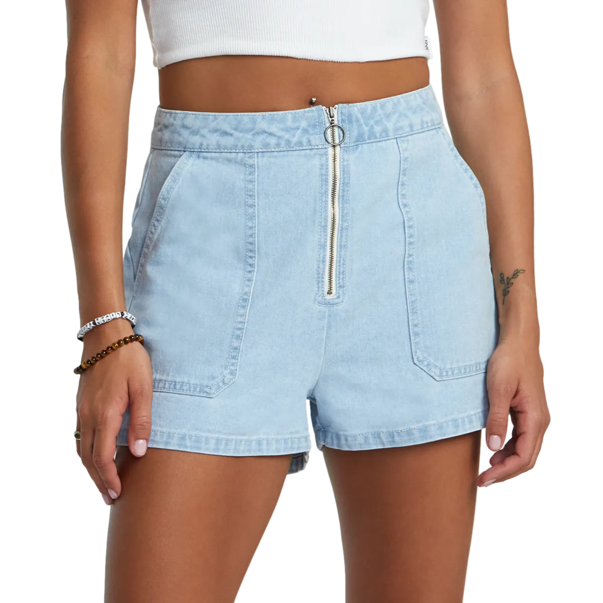 Women's Goldie Denim Short Tagless Labeling