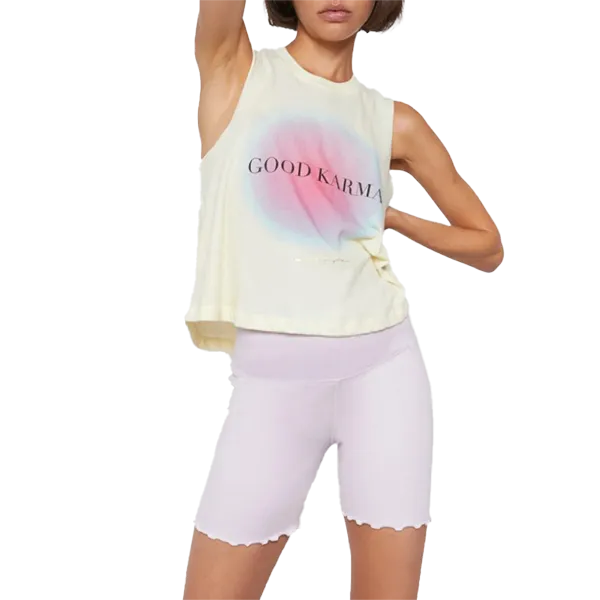 SeamlessConstruction ReflectiveTrimDetails Women's Good Karma Crop Tank
