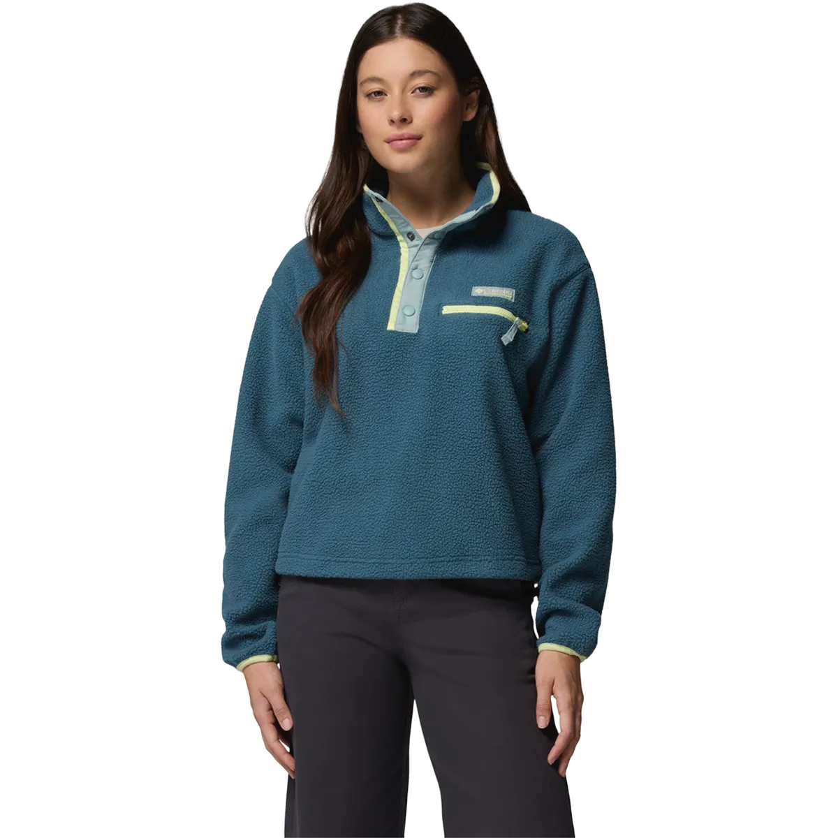 EcoFriendlyTextile King Mode Women's Helvetia II Cropped 1/2 Snap Pullover