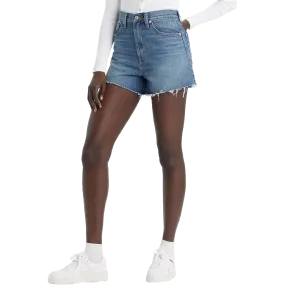 Women's High-Waisted Mom Short FlexibleMaterial Glitter Fit