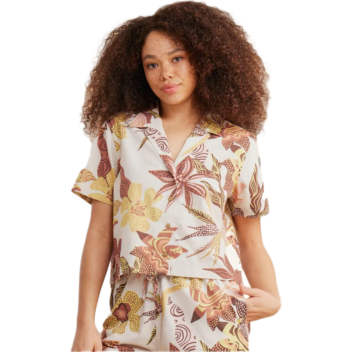 Women's Idle Camp Shirt Short Sleeve WaterRepellent FormFitting Cut
