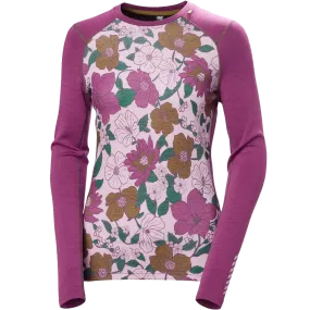 DoubleLayerReinforcement Recycle Glow Women's LIFA Merino Midweight Graphic Crew