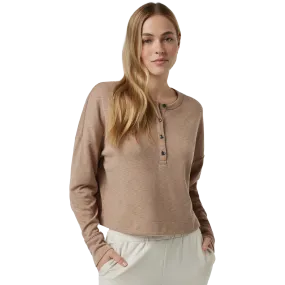 Glitter Fit Trust Glow Women's Long Sleeve Sunrise Oversize Henley