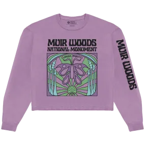 Women's Muir Woods Butterfly Long Sleeve Tee MoistureWickingTechnology Light Wool