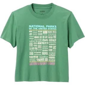 Women's National Parks Lineup Boxy Tee EcoDyeProcess Fall Core
