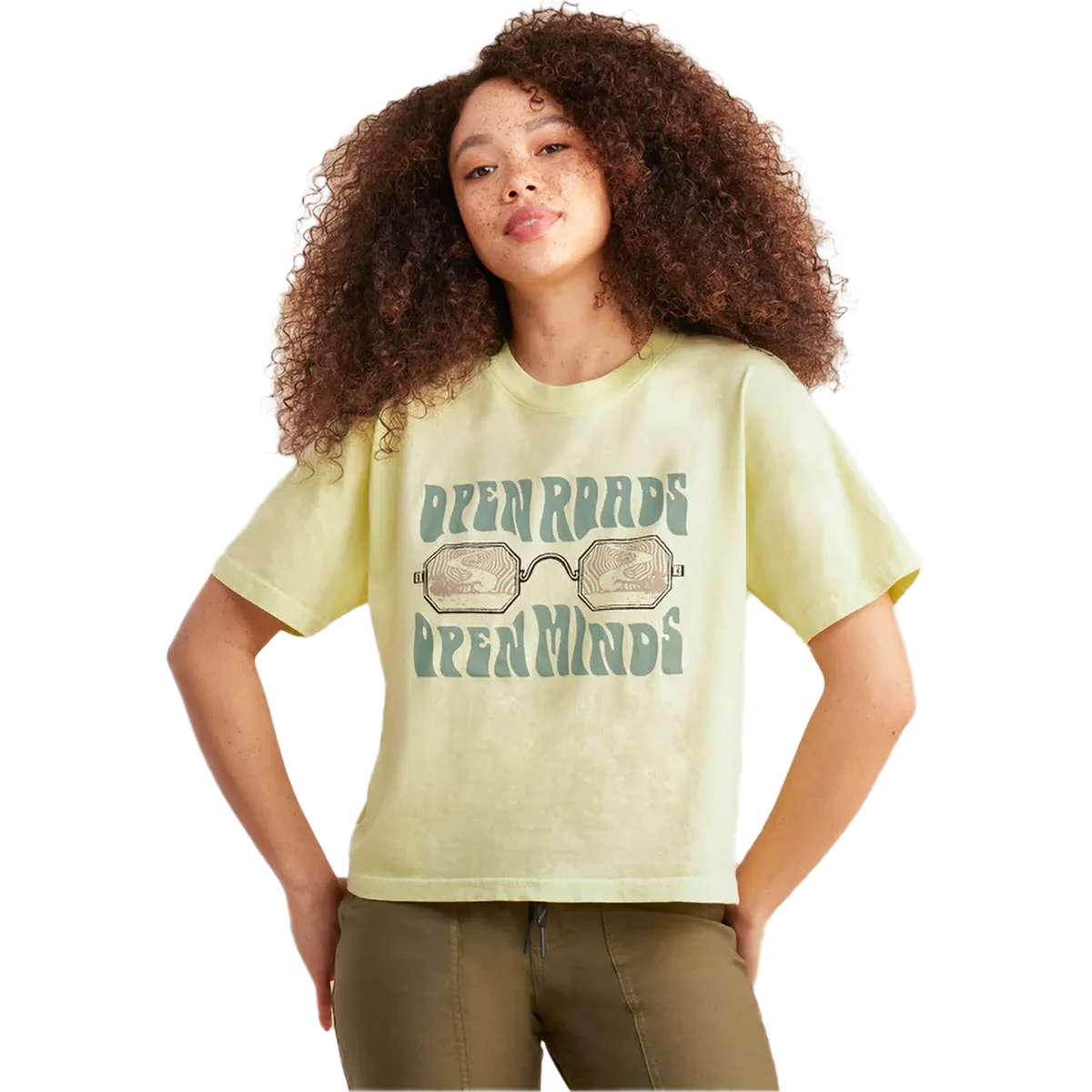 Creative Glow Urban Flow Women's Open Roads Boxy Crop Tee
