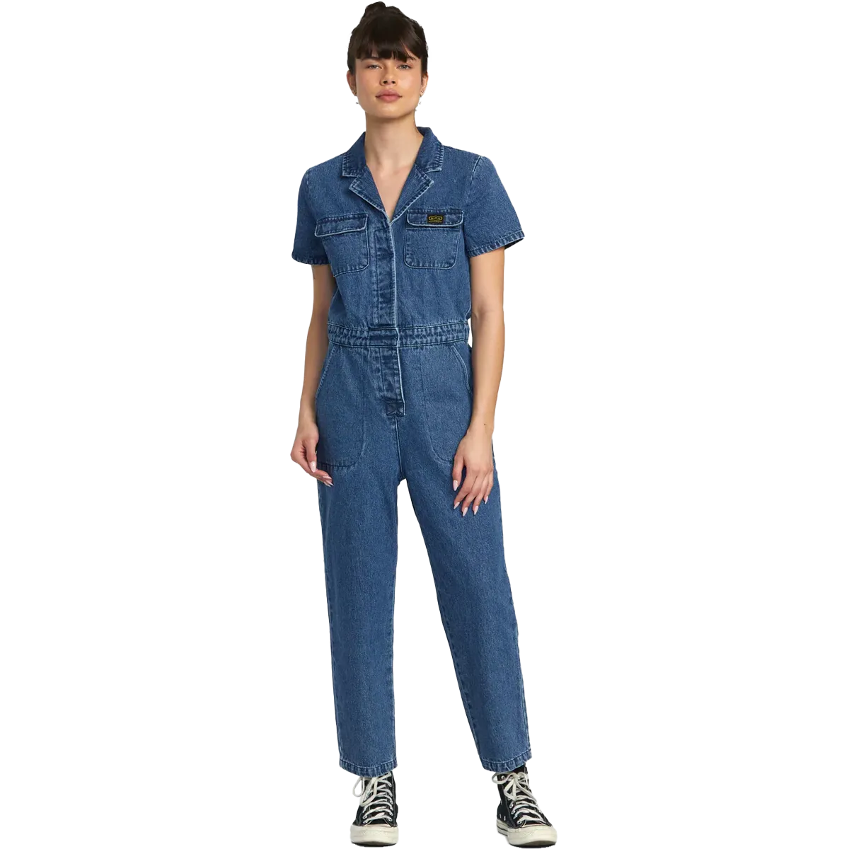 Women's Recession Denim Jumpsuit MatteFinishTexture