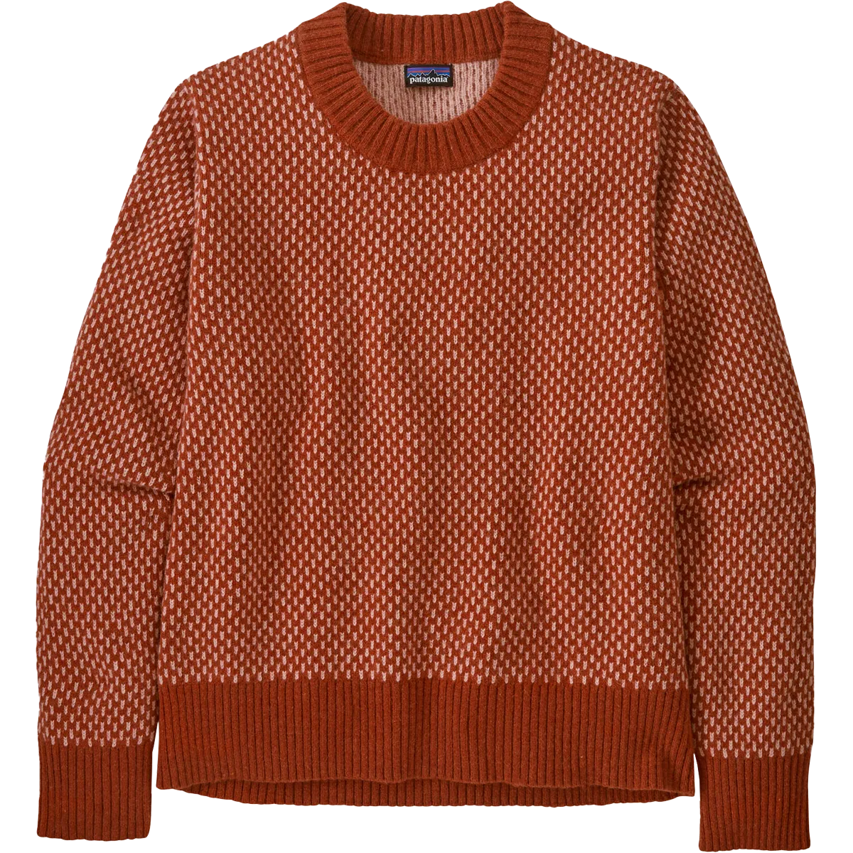 Smooth Edge Binding warm fleece Women's Recycled Wool-Blend Crewneck Sweater