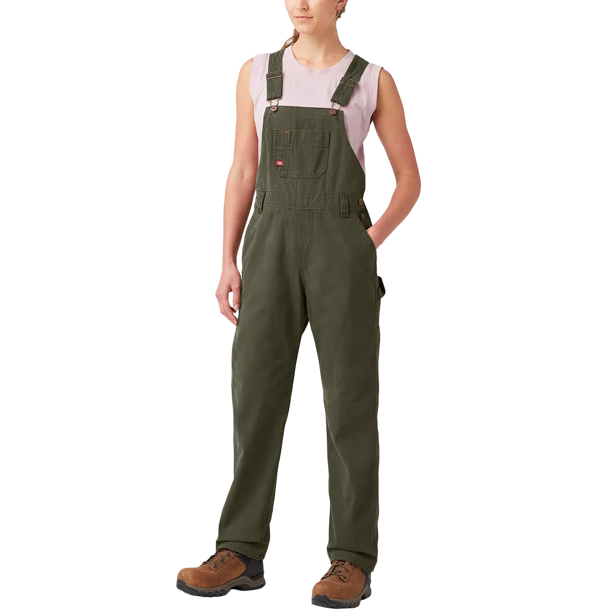 UltraSoft Texture AntiFadeTechnology Women's Relaxed Fit Bib Overalls