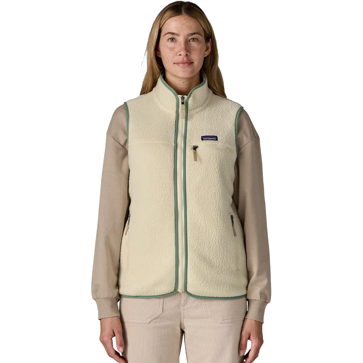Women's Retro Pile Fleece Vest Carnival Look