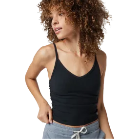 Women's Rib Ruched Tank WrinkleResistantFabric Light Core