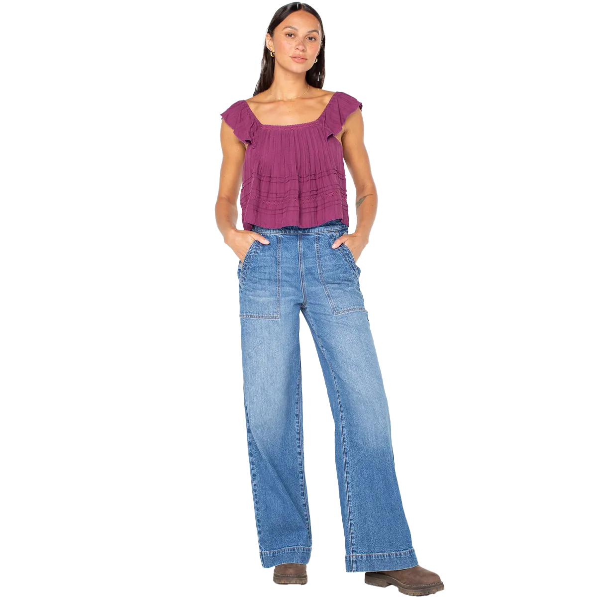 Women's Sea Plume Denim Still Soul WrinkleResistant Fabric