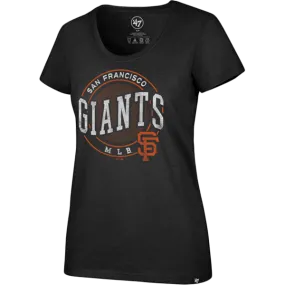 Women's SF Giants Club Scoop Neck Tee DoubleLayered Collar