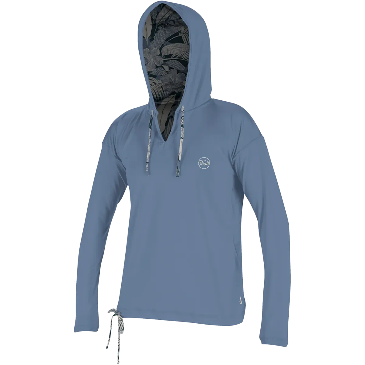 Women's Side Print Long Sleeve Hoodie SoftTouch Texture