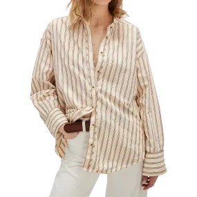Women's Striped Varsity Vibes Shirt Digital Glow