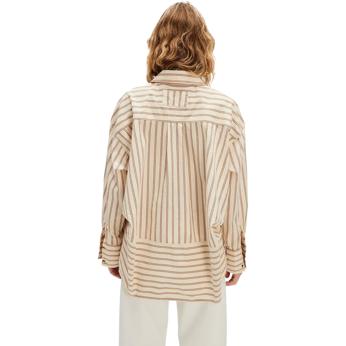 Women's Striped Varsity Vibes Shirt Calm Wave