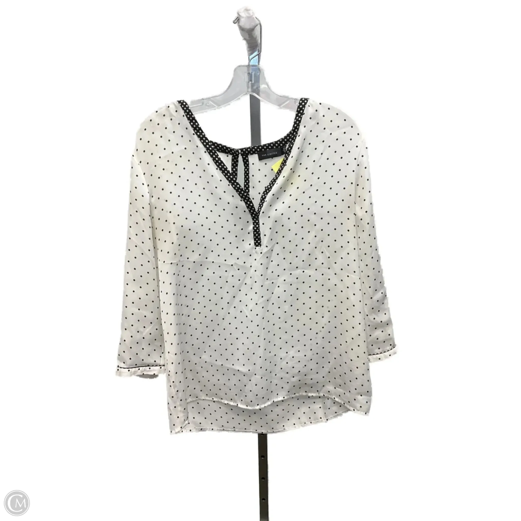 Utility Mode BiasCut Trims Top Long Sleeve By Clothes Mentor In Black & White, Size: M