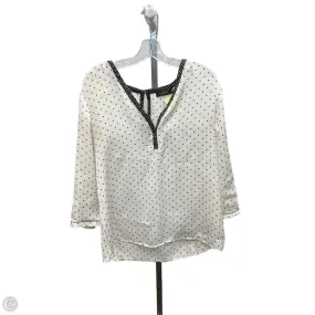 Utility Mode BiasCut Trims Top Long Sleeve By Clothes Mentor In Black & White, Size: M