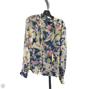 Top Long Sleeve By IMNYC In Floral Print, Size: L Chic Tee SlubTexture