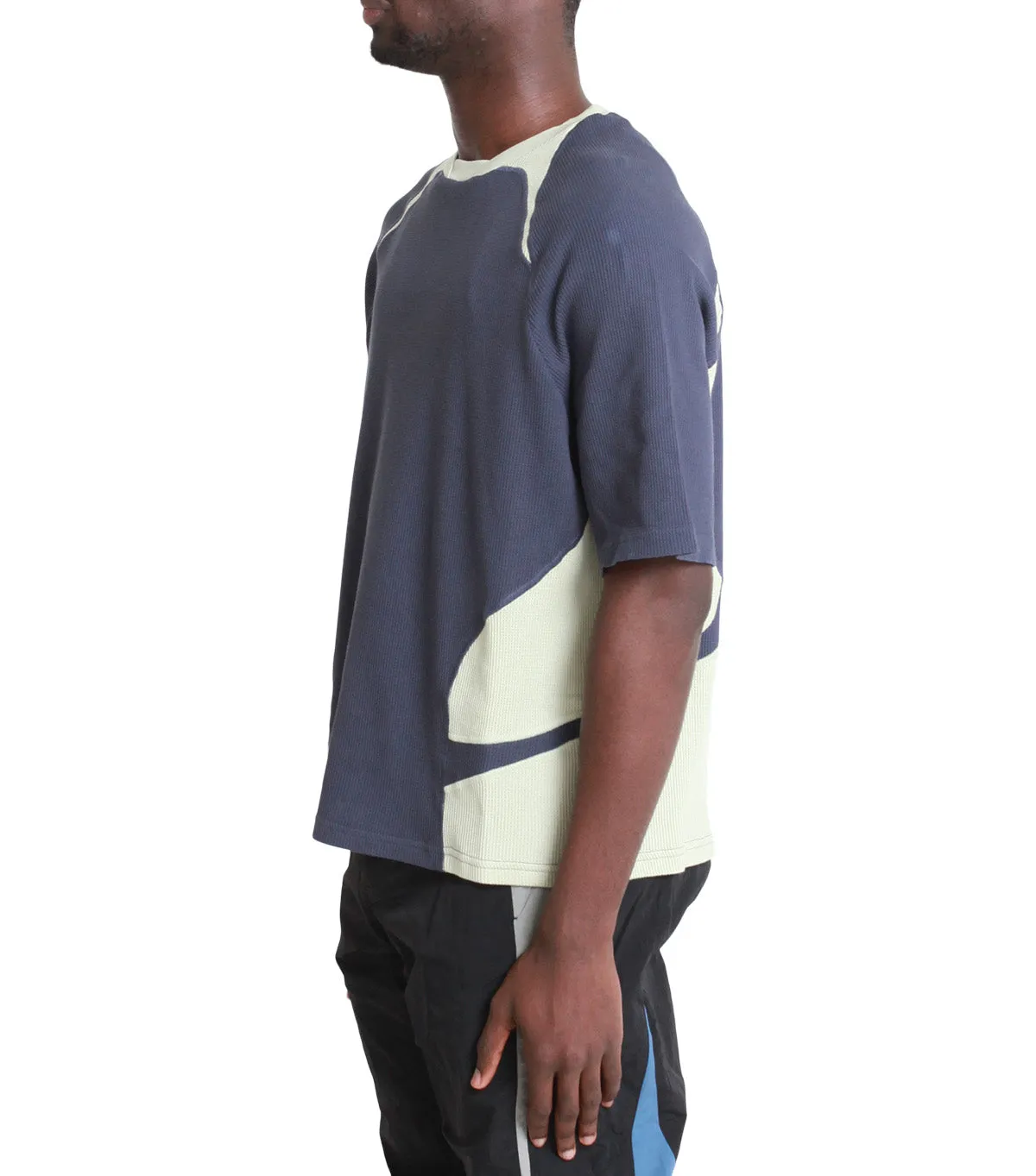 Icon Fit _J.L - A.L_ Waffle Facet Short Sleeve Green Slate