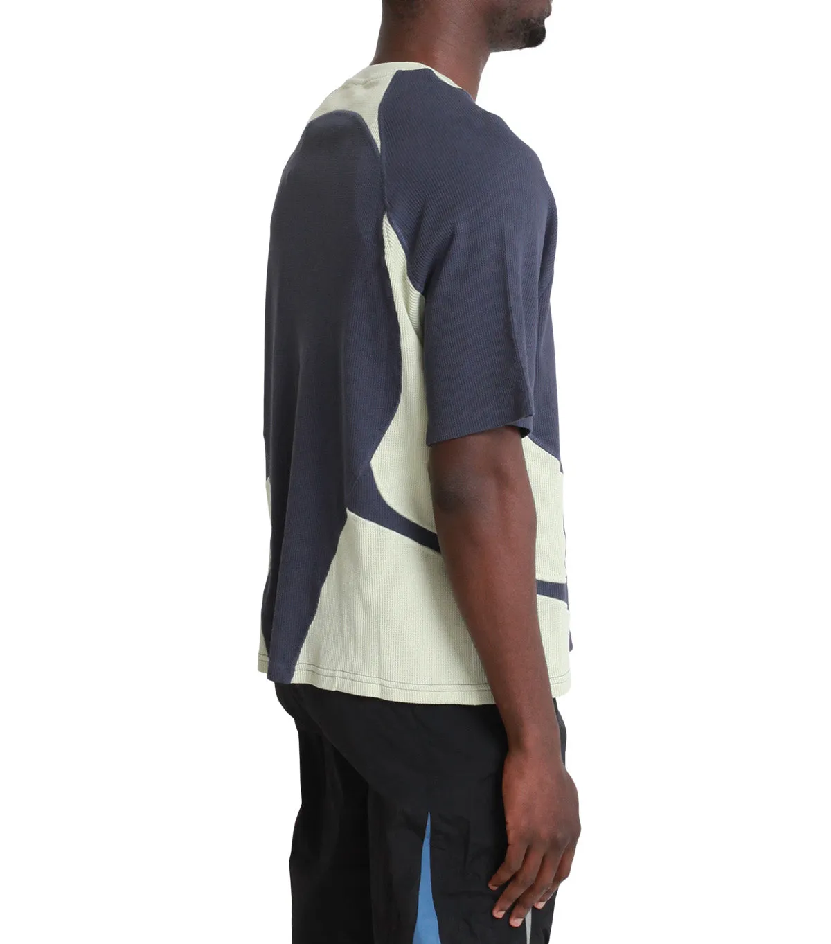 _J.L - A.L_ Waffle Facet Short Sleeve Green Slate DurableThreadwork