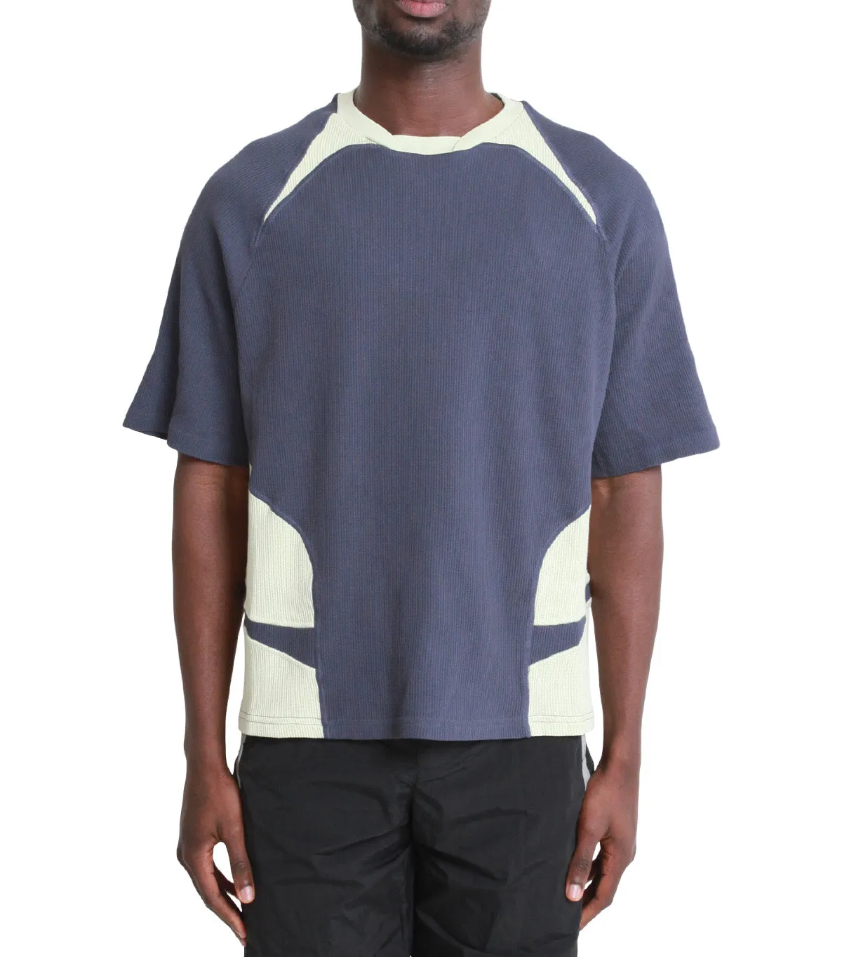 Opaque Tone _J.L - A.L_ Waffle Facet Short Sleeve Green Slate