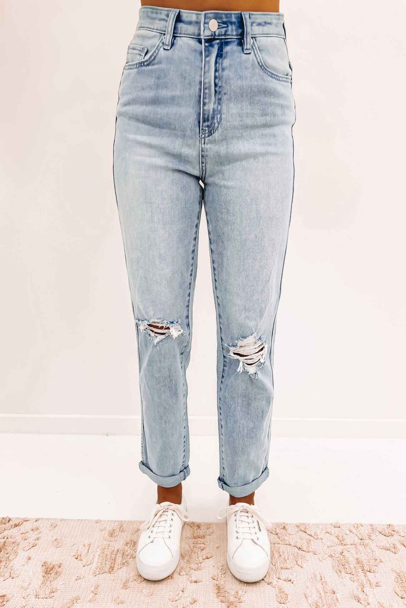 Hi Mom Jean Sun Fade Destroy Style Essential Life Ready