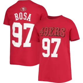 Shape Hug Leader Core Youth 49ers Mainliner Name & Number Tee -  Bosa