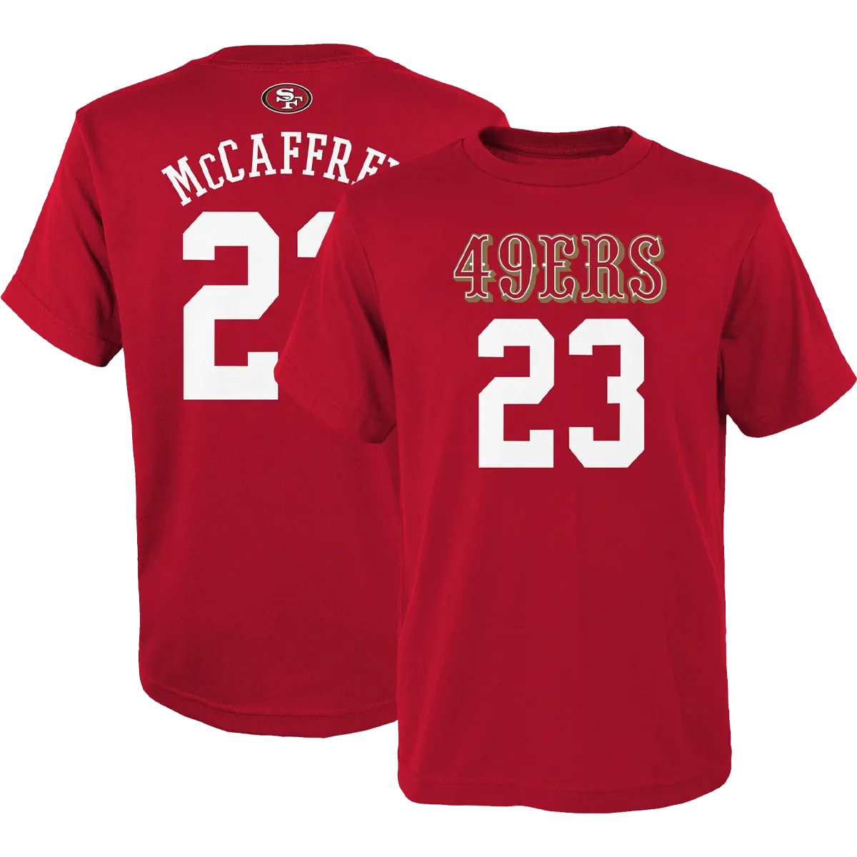 Youth 49ers Mainliner Name & Number Tee - McCaffrey Picnic Fun Swim Easy