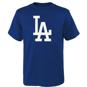 SeamlessTransition WaterRepellentSurface Youth Dodgers Primary Logo Short Sleeve Tee