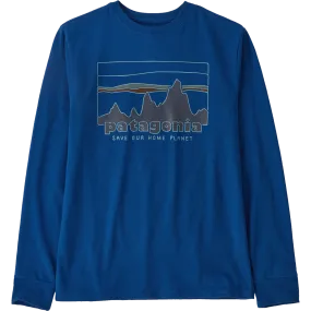 Youth Long-Sleeved Regenerative Organic Cotton Graphic T-Shirt QuickDryMaterial RecycledPolyester