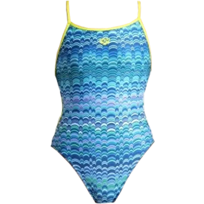 Youth Ondulation Lace Back One Piece Elastic Straps Durable Fabric