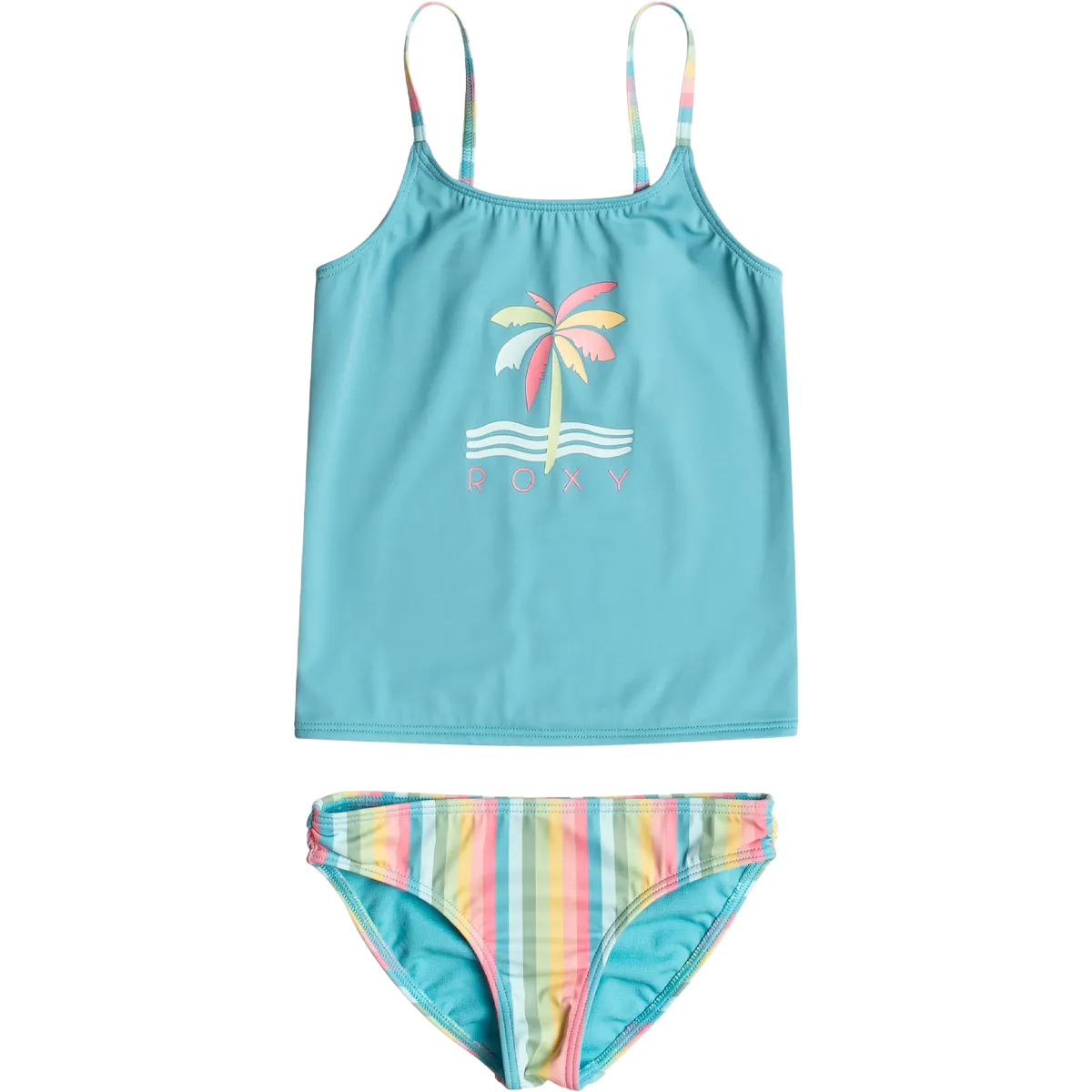 Youth Rainbow Stripe Tankini Set Joyful Mood