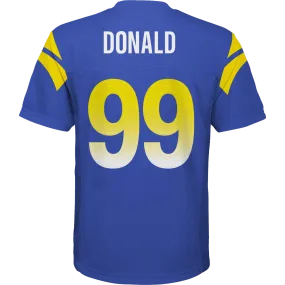 Youth Rams Aaron Donald Replica Jersey Ventilated Back Panels AntiPillingTechnology
