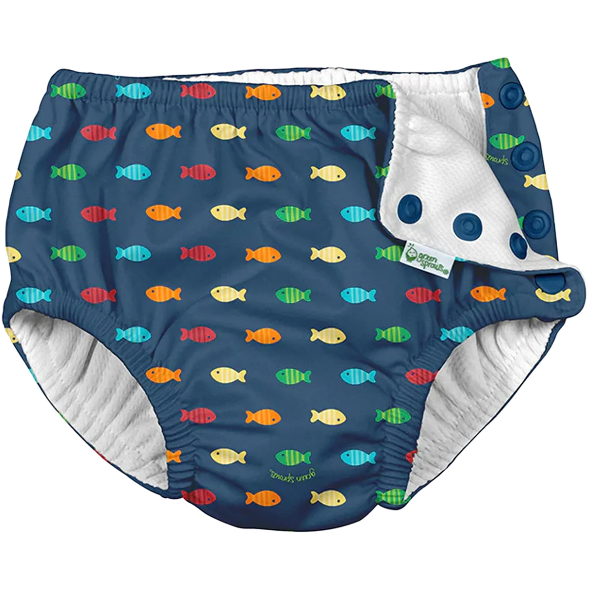 HighCollar Style Breathable fabric Youth Snap Swim Diaper