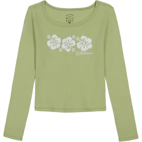 Fearless Mode Weekend Look Youth Tri Hibiscus Long Sleeve Tee