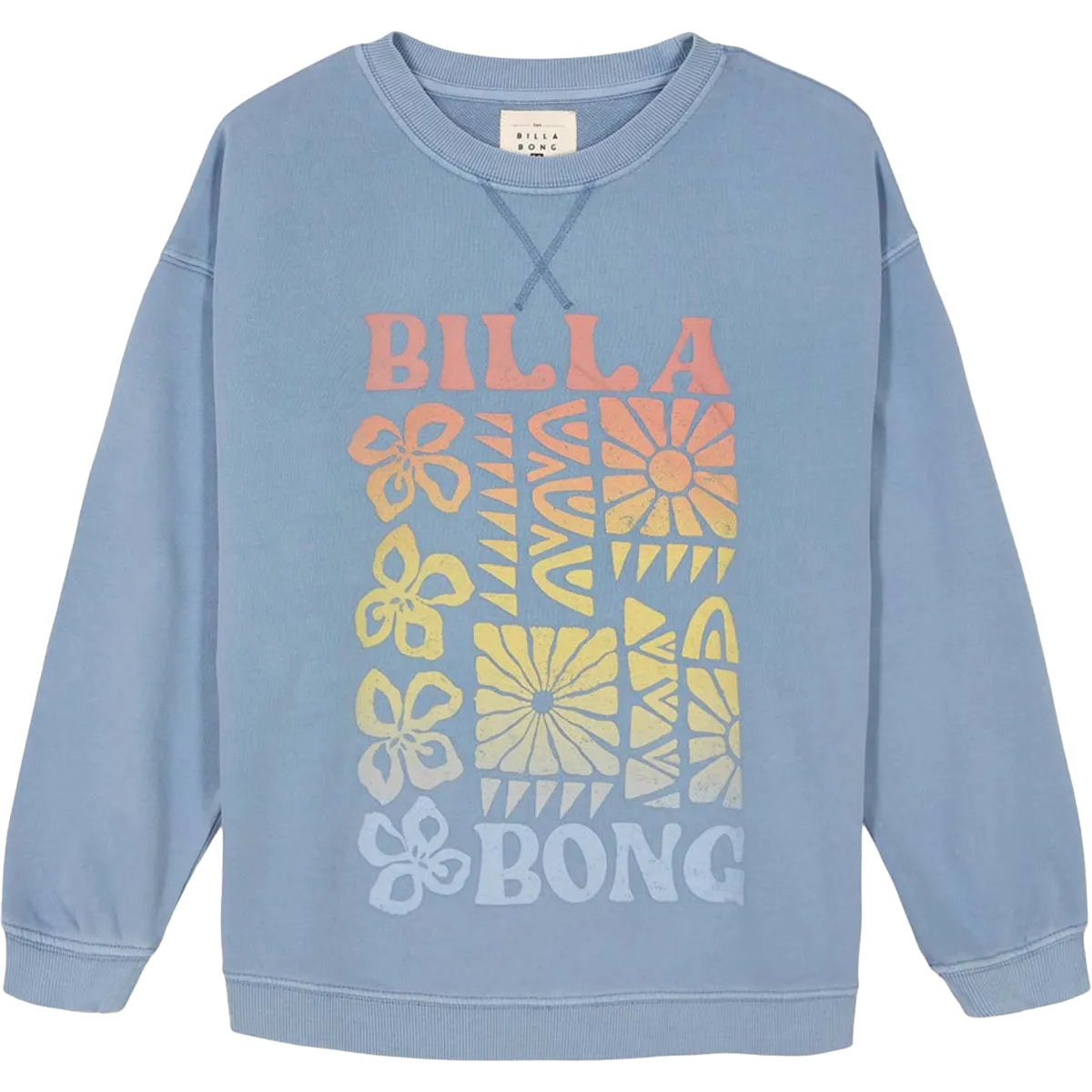 smooth zipper Youth Wood Block Crewneck